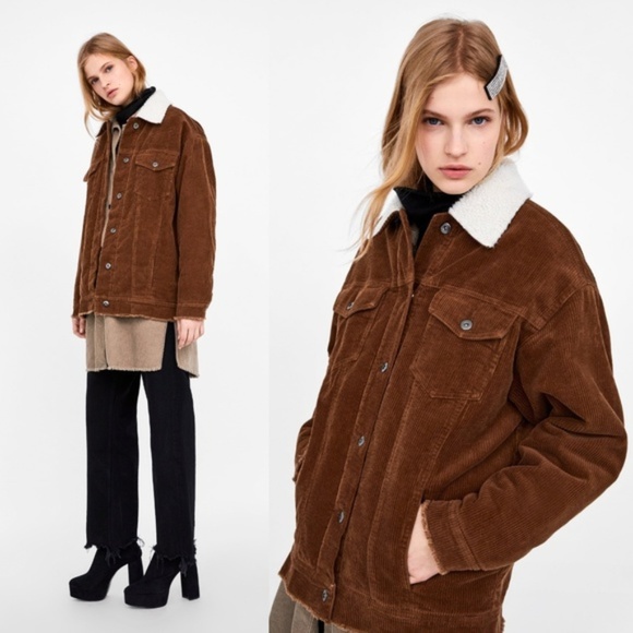 zara brown corduroy jacket